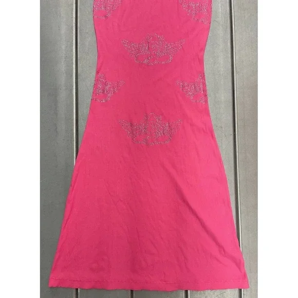 Boys Lie Urban Outfitters Be Mine Diamante Maxi Dress Womens Small Pink Angels - Picture 3 of 14